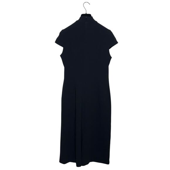 Max Mara Pianoforte Vintage 90s Black Cheongsam Sheath Dress 40 IT 6 US - Picture 3 of 12